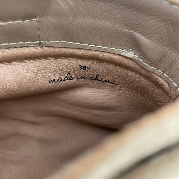 Joie Ajax Suede Ankle Boots Size 38.5 or 8.5 Putty Taupe Leather Cowboy Western - Picture 11 of 13